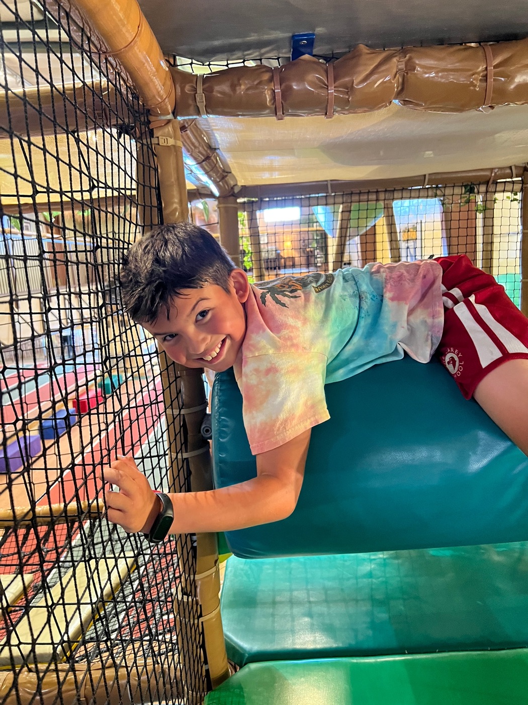 Boy on the play structure